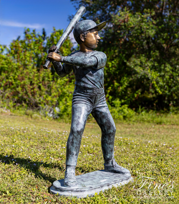 Bronze Statues  - Batter Up Baseball Player In Bronze - BS-875